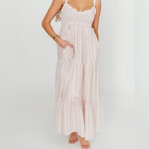 Worth Collective Pink Floral Maxi Dress